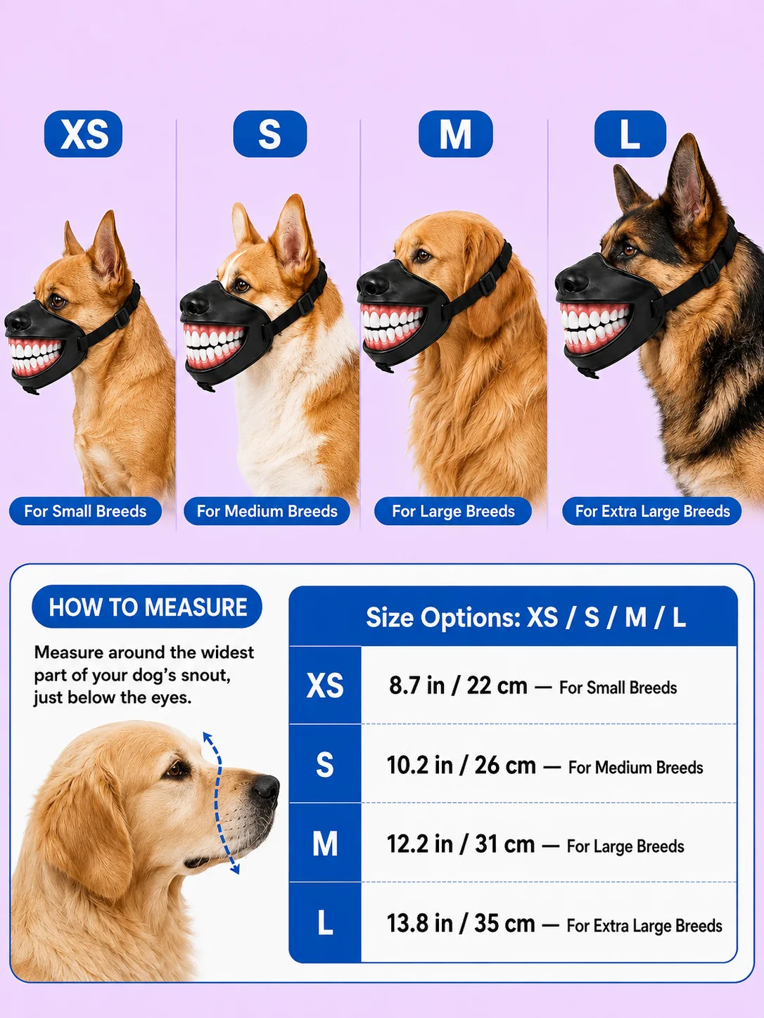 Fun Smiling Dog Muzzle product image (4)