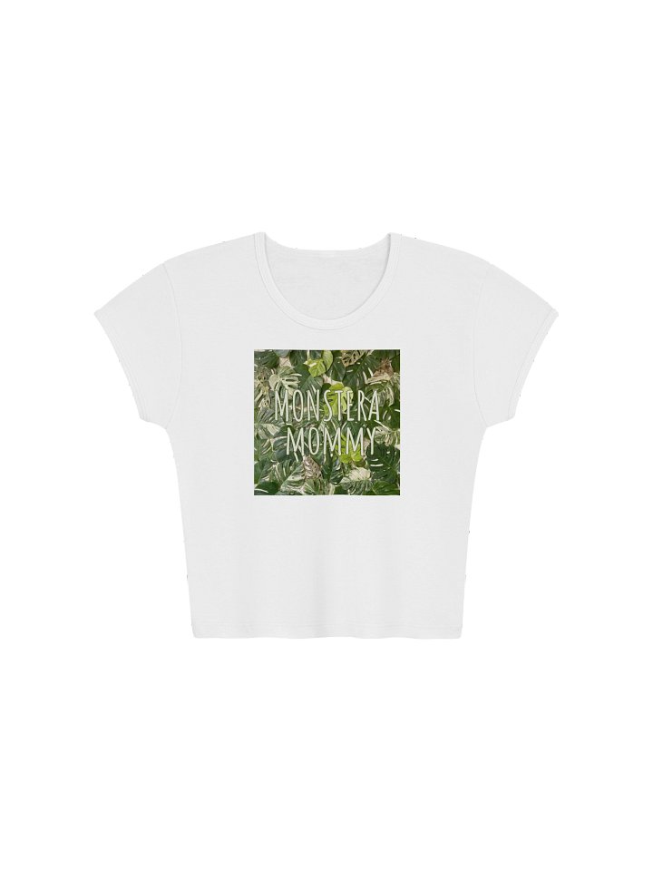 Monstera Mommy Ribbed Baby Tee Crop Top product image (1)