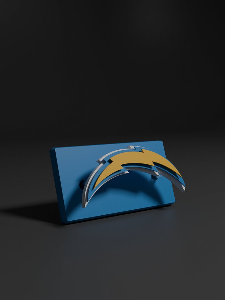 Los Angeles Chargers 3D Printed Floating Logo Sign (Digital File Only) product image (1)