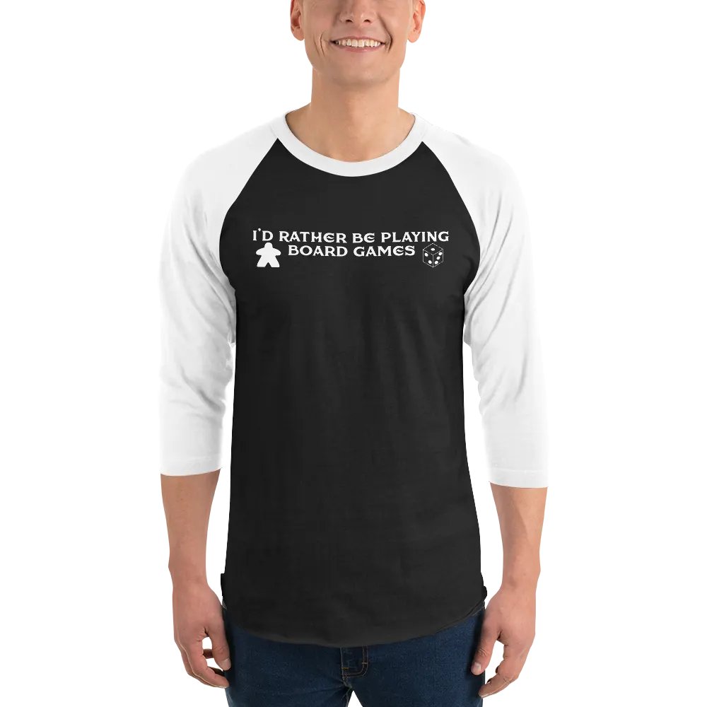I'd Rather Be Playing Board Games Baseball Tee product image (1)