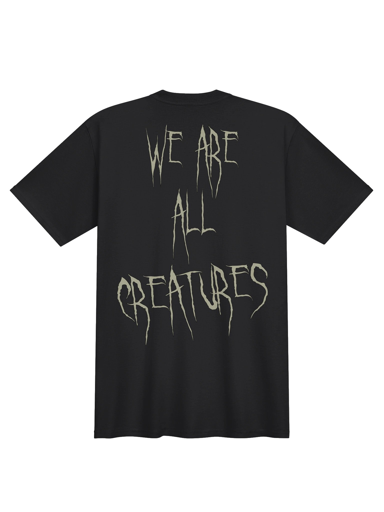 WE ARE ALL CREATURES stencil TEE product image (3)