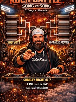 Sunday night Rock battle, join us and vote your song the that championship.  #tiktoklive #rock #vote #dj 