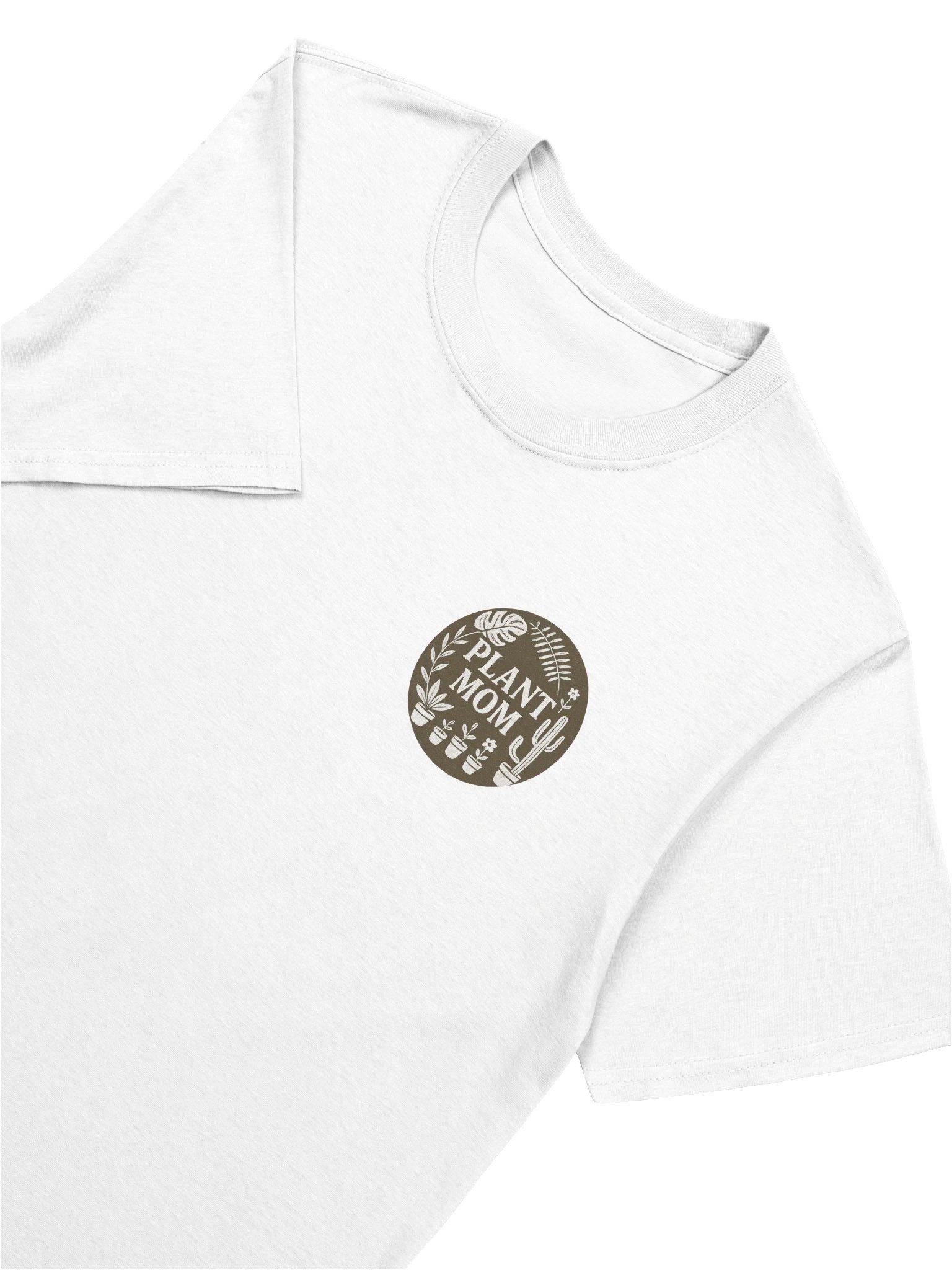Plant Mom T-Shirt – Minimal Botanical Chest Print Tee product image (5)