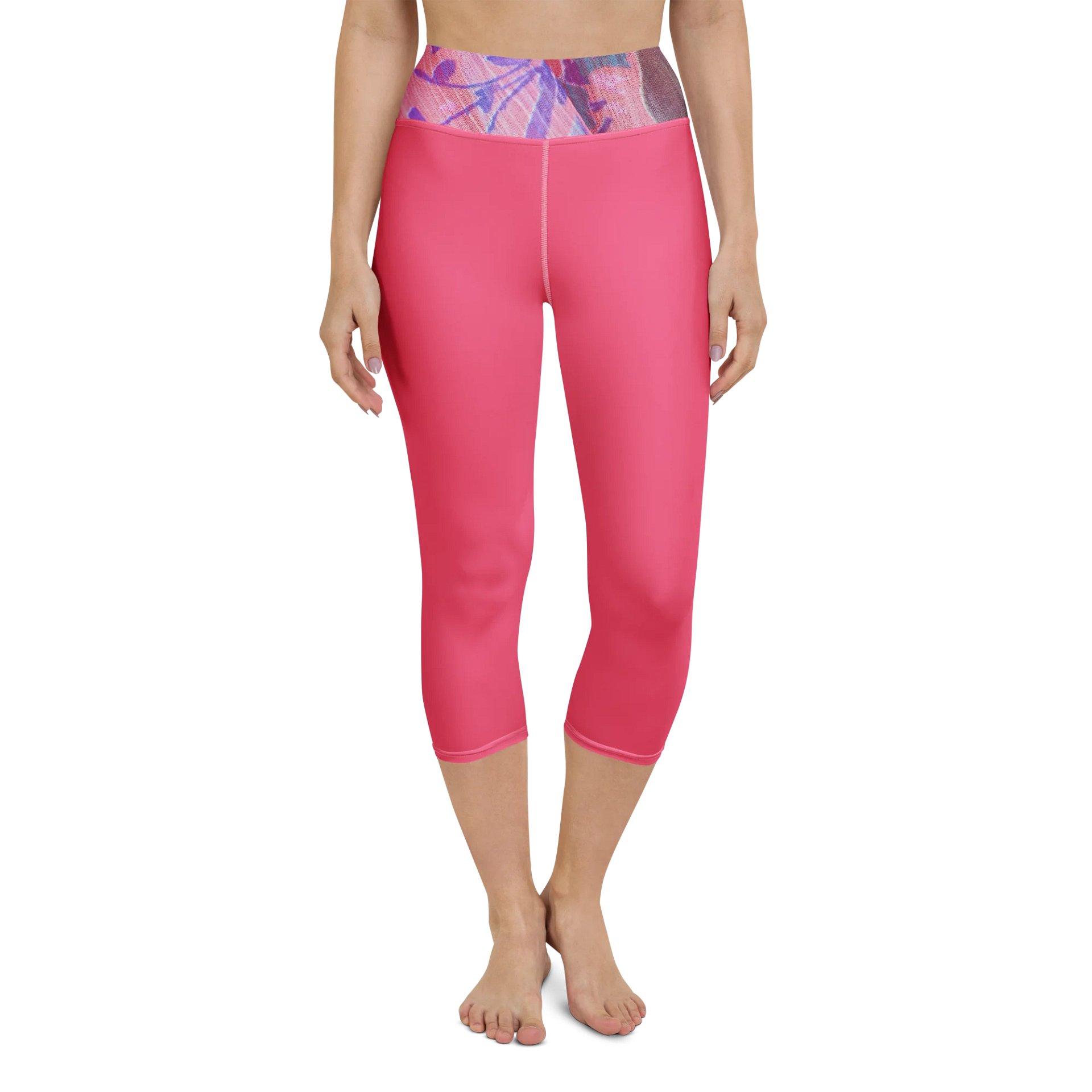 Paradise Breeze Brink Pink Yoga Capri Leggings product image (2)