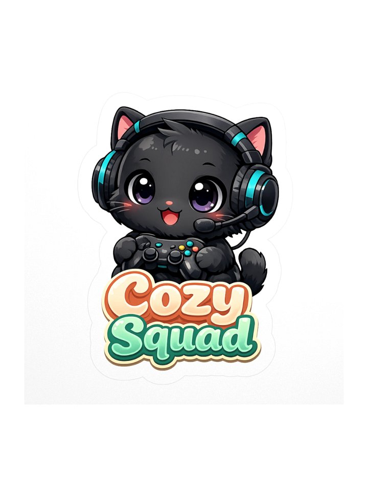 Gamer Cozy Squad Kitty Sticker product image (1)