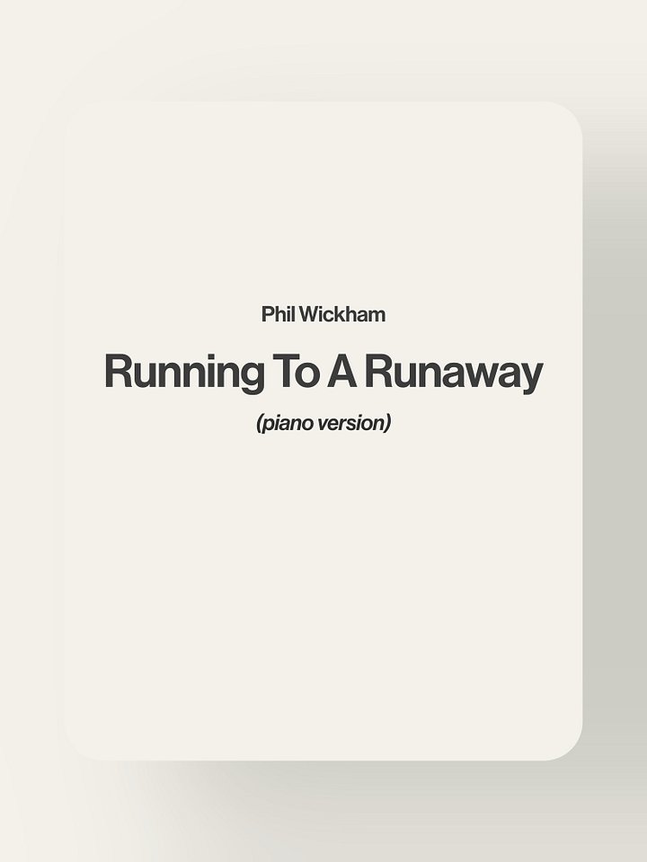 Running To A Runaway - Phil Wickham product image (1)