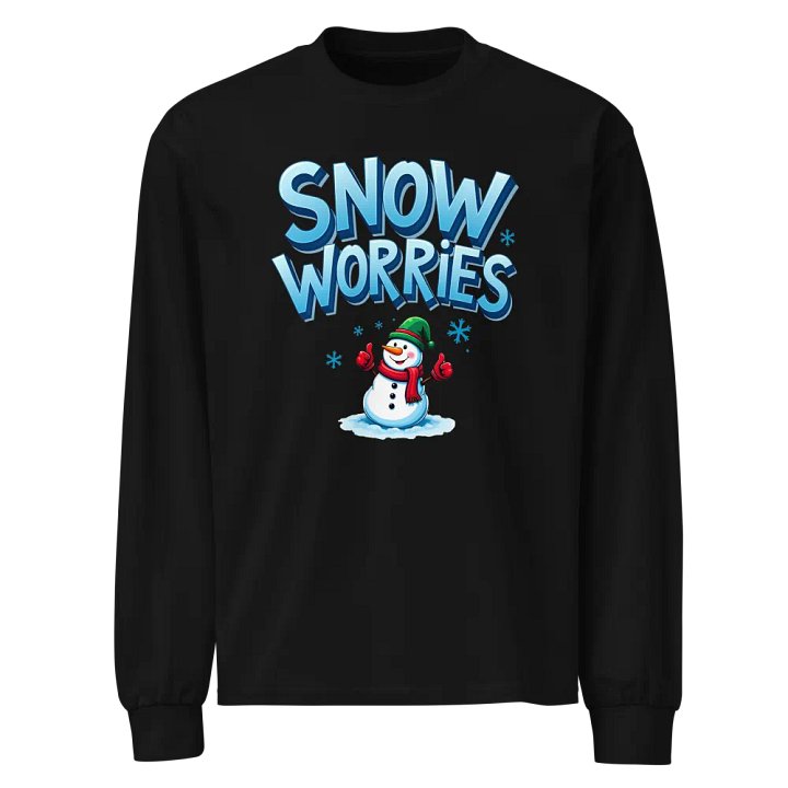 Snow Worries Smiling Snowman Long Sleeve Shirt product image (1)