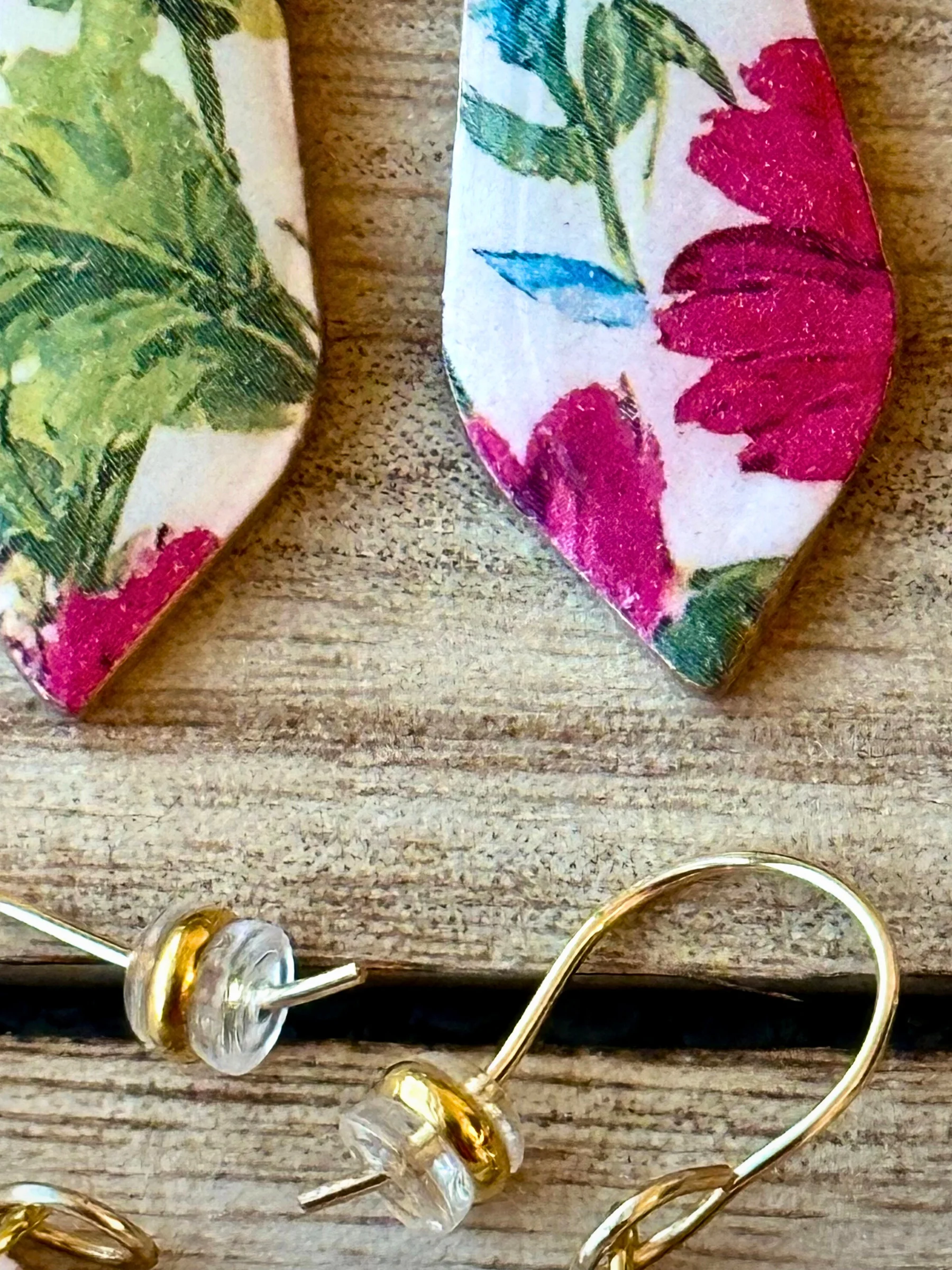 Floral Garden Drop Earrings – Handmade Clay Statement Dangles product image (6)