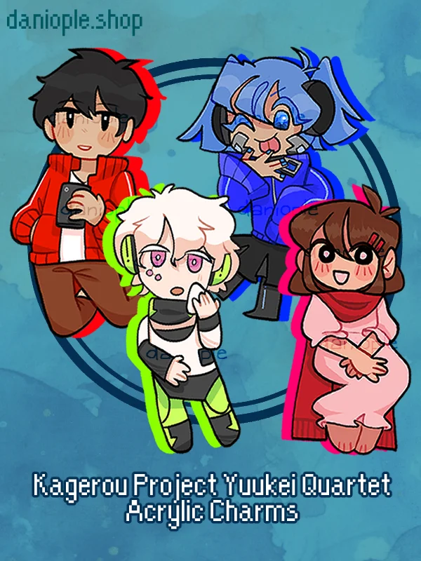 Kagerou Project - Yuukei Quartet Charms (PRE-ORDER) product image (1)
