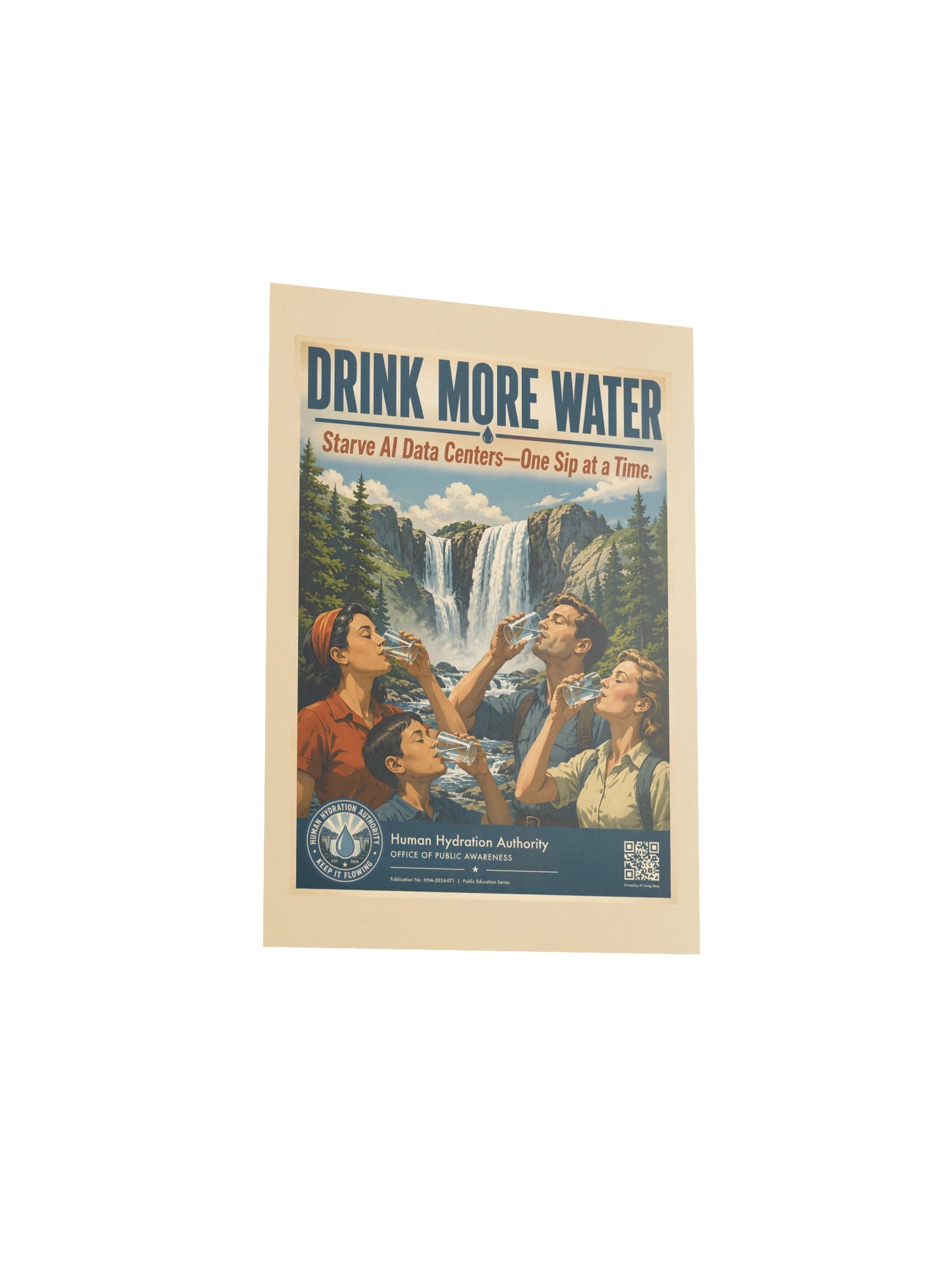Drink More Water — Dystopian Water Wars Resistance Poster product image (3)