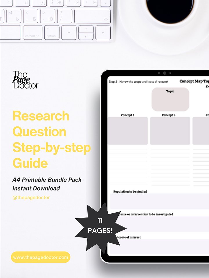 Writing A Research Question 7-Step Template product image (1)