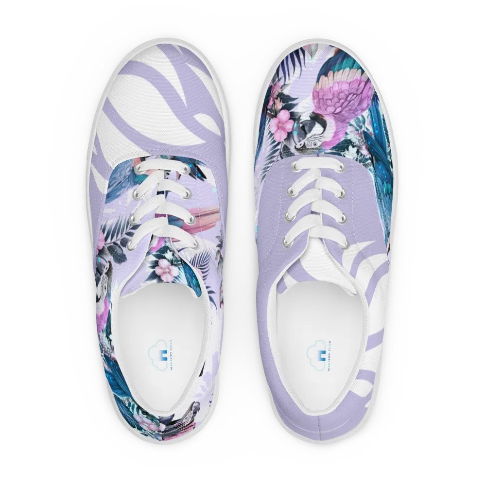 Elysian Birds-Women's Lace-Up Canvas Shoes product image (2)