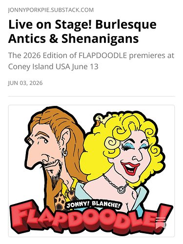 HOW did I manage to make the upcoming edition of FLAPDOODLE relate to 1937? Check out the substack to find out: https://jonny...