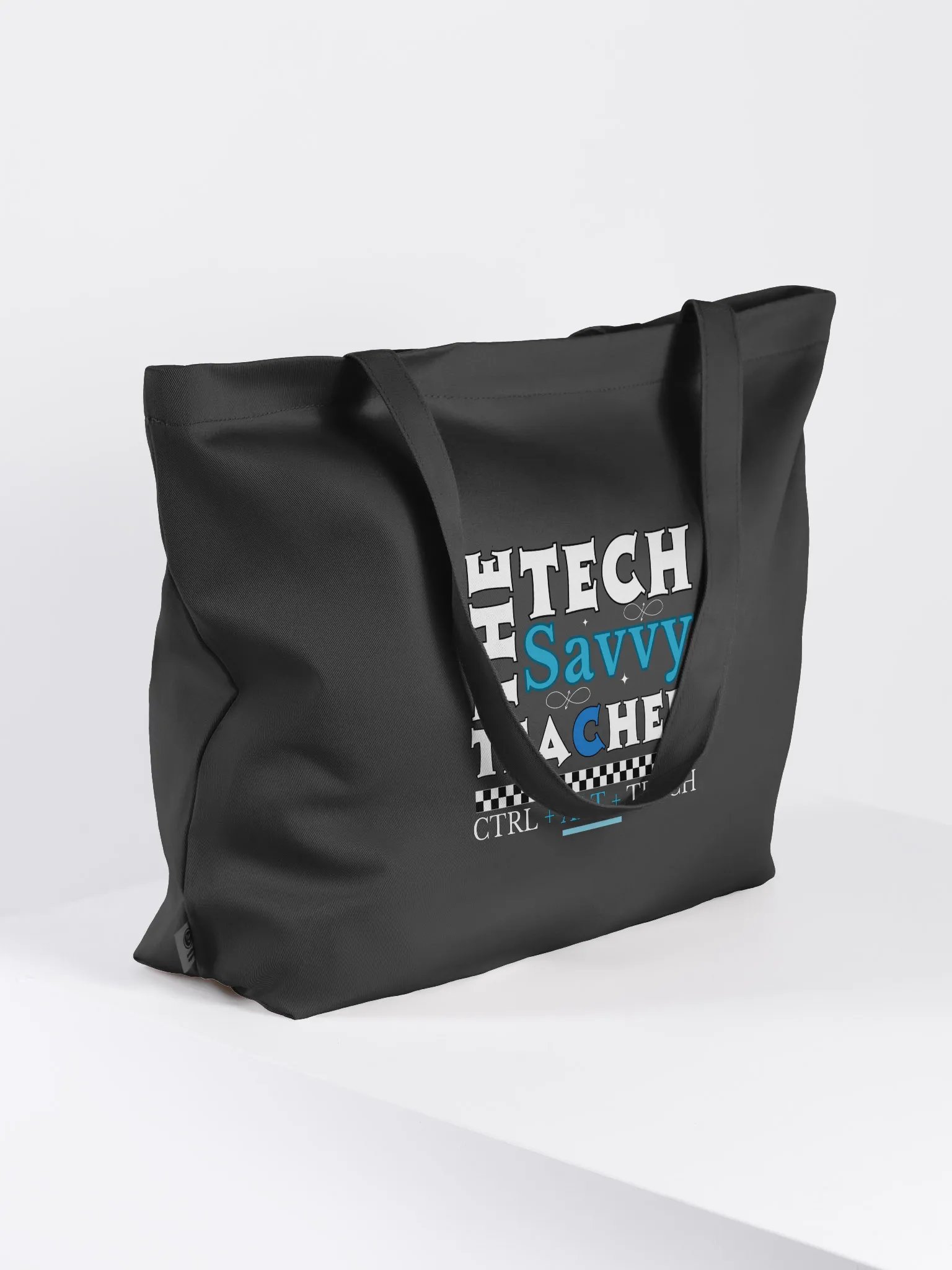 The Tech Savvy Techer, Ctrl + Alt + Teach Dark Eco Tote Bag product image (3)