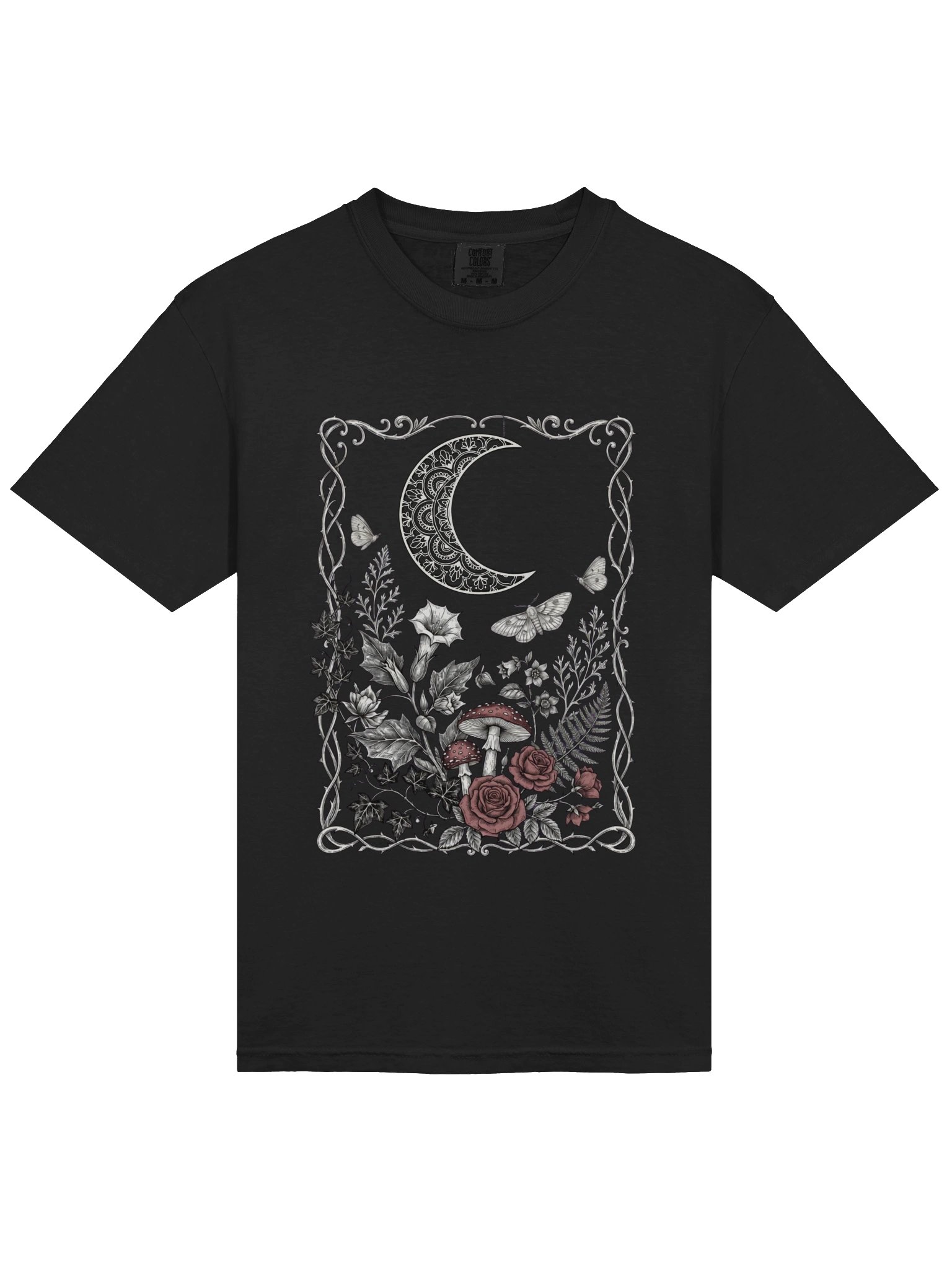 Gothic Moon Botanical T-Shirt product image (1)