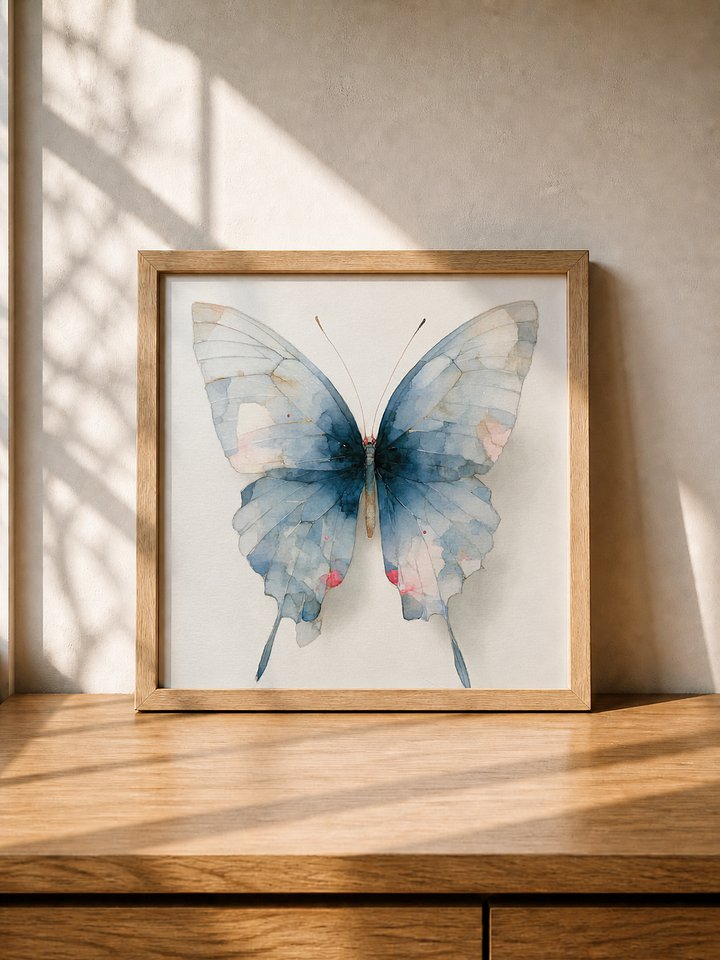 Pale Blue Watercolor Butterfly product image (1)