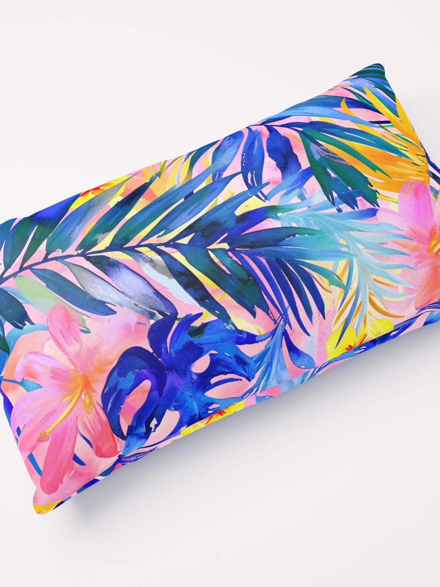 Tropical Floral Purple Throw Pillow product image (1)