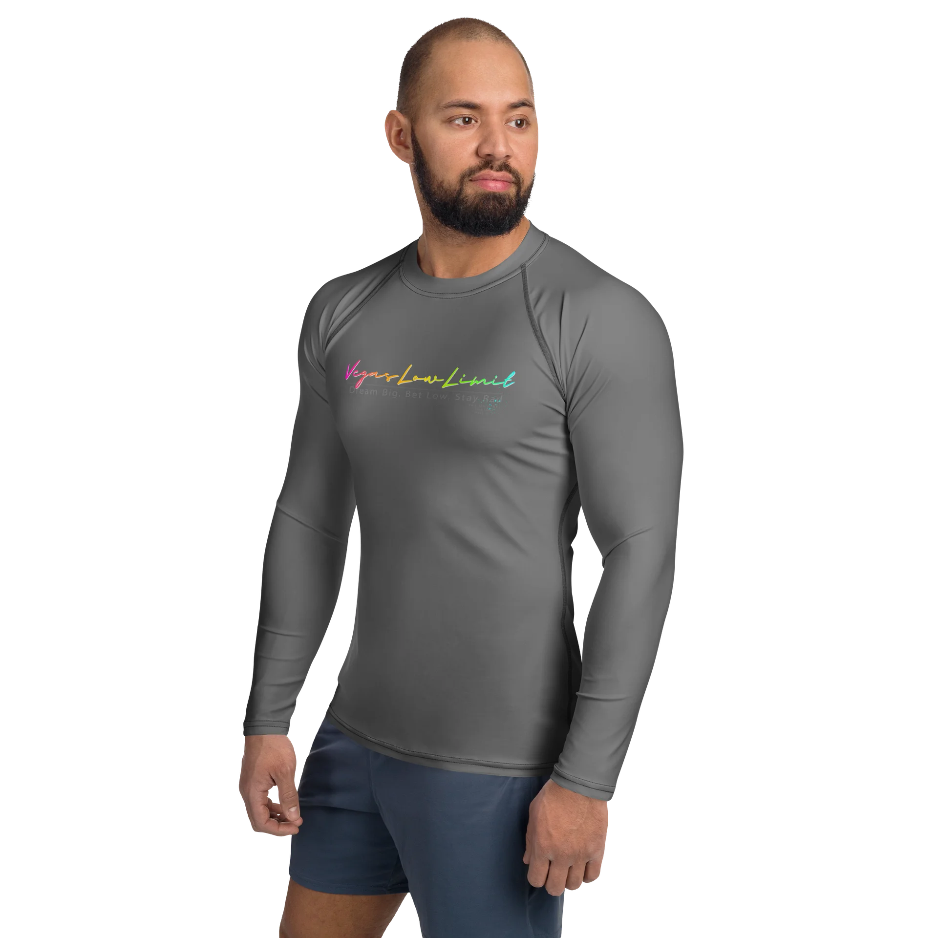 Vegas Low Limit Men's Rash Guard - Grey product image (3)