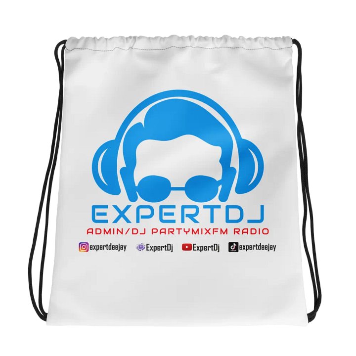 Expert DJ All-Over Print Drawstring Bag product image (1)