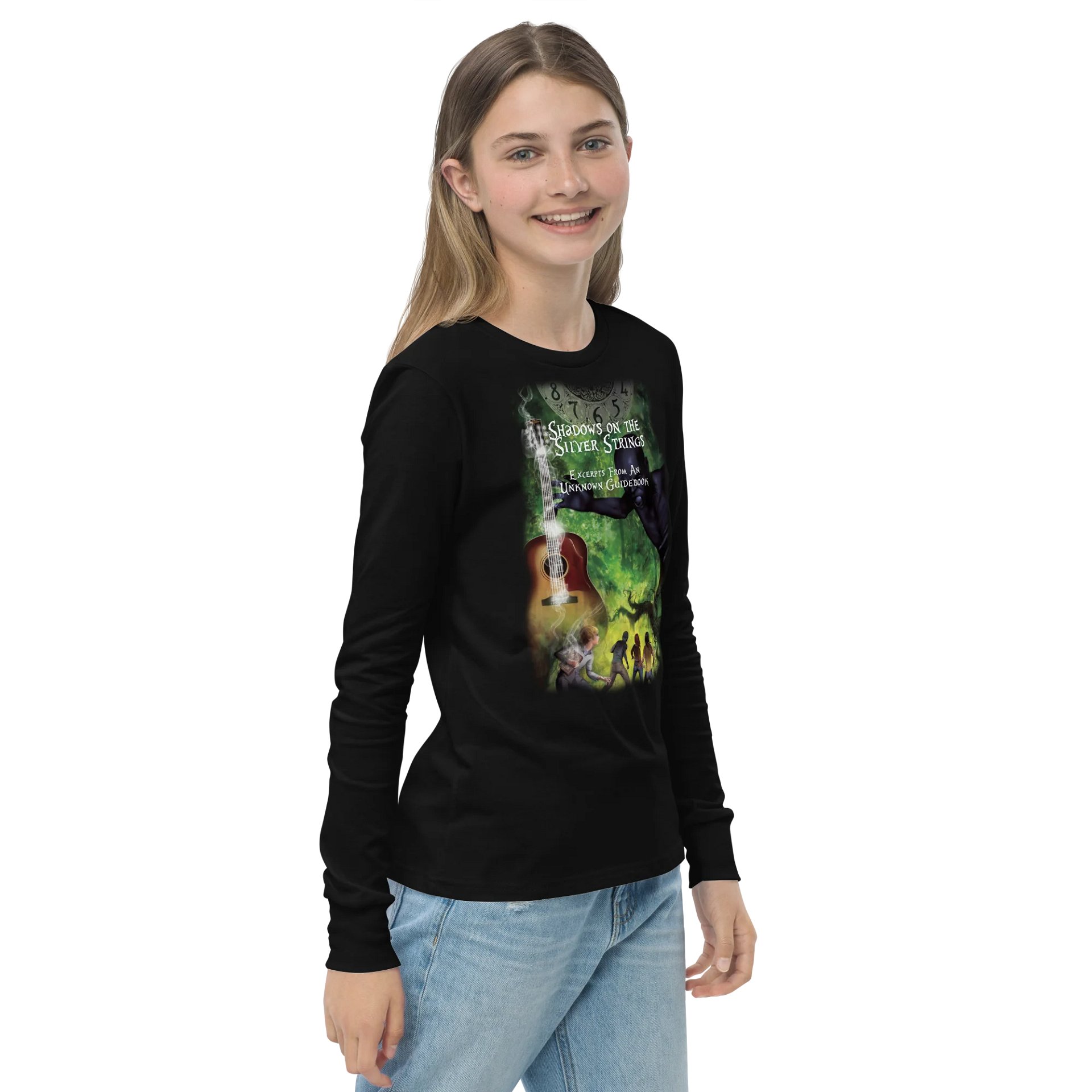 Shadows on the Silver Strings - BearBella+Canvas Youth Long Sleeve T-Shirt product image (4)