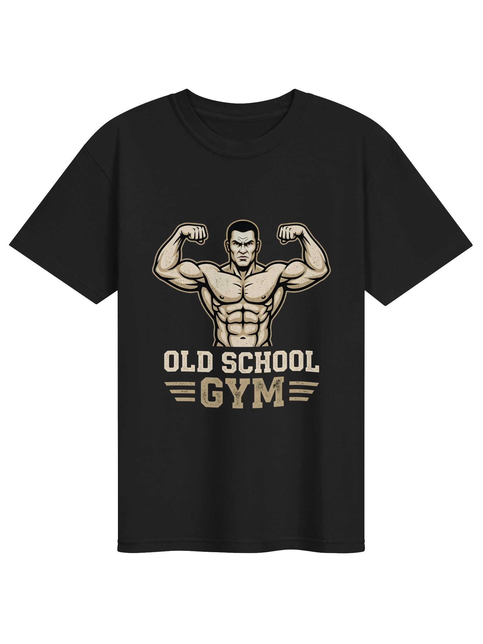 Old School Gym Bodybuilder T-Shirt | Vintage Bicep Flex Workout Tee product image (2)