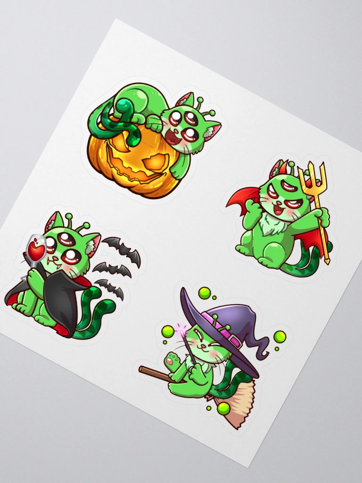 Halloween Cosmos Cat Stickers product image (1)