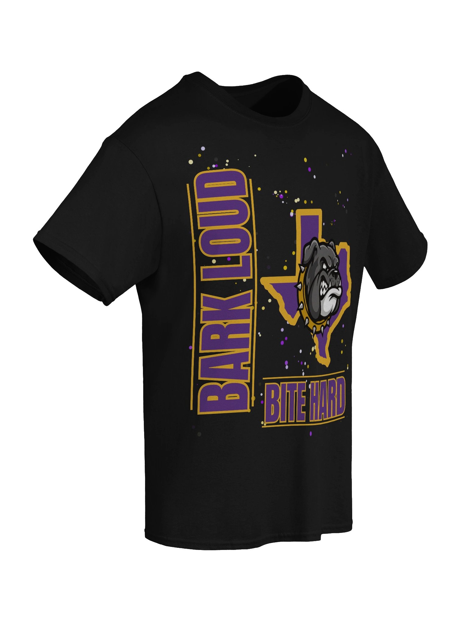 Bark Loud Spirit Tee - Gold on Purple [READ DESCRIPTION FOR CUSTOMIZATION] product image (8)