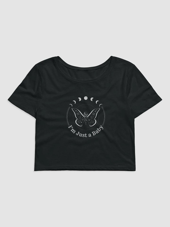 I'm Just a Baby Cropped Tee (White Design) product image (2)