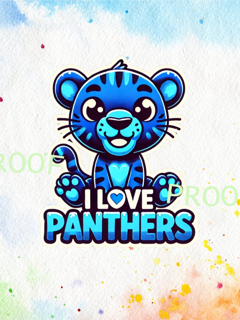 I Love Panthers – Instant Download Graphic Design product image (1)