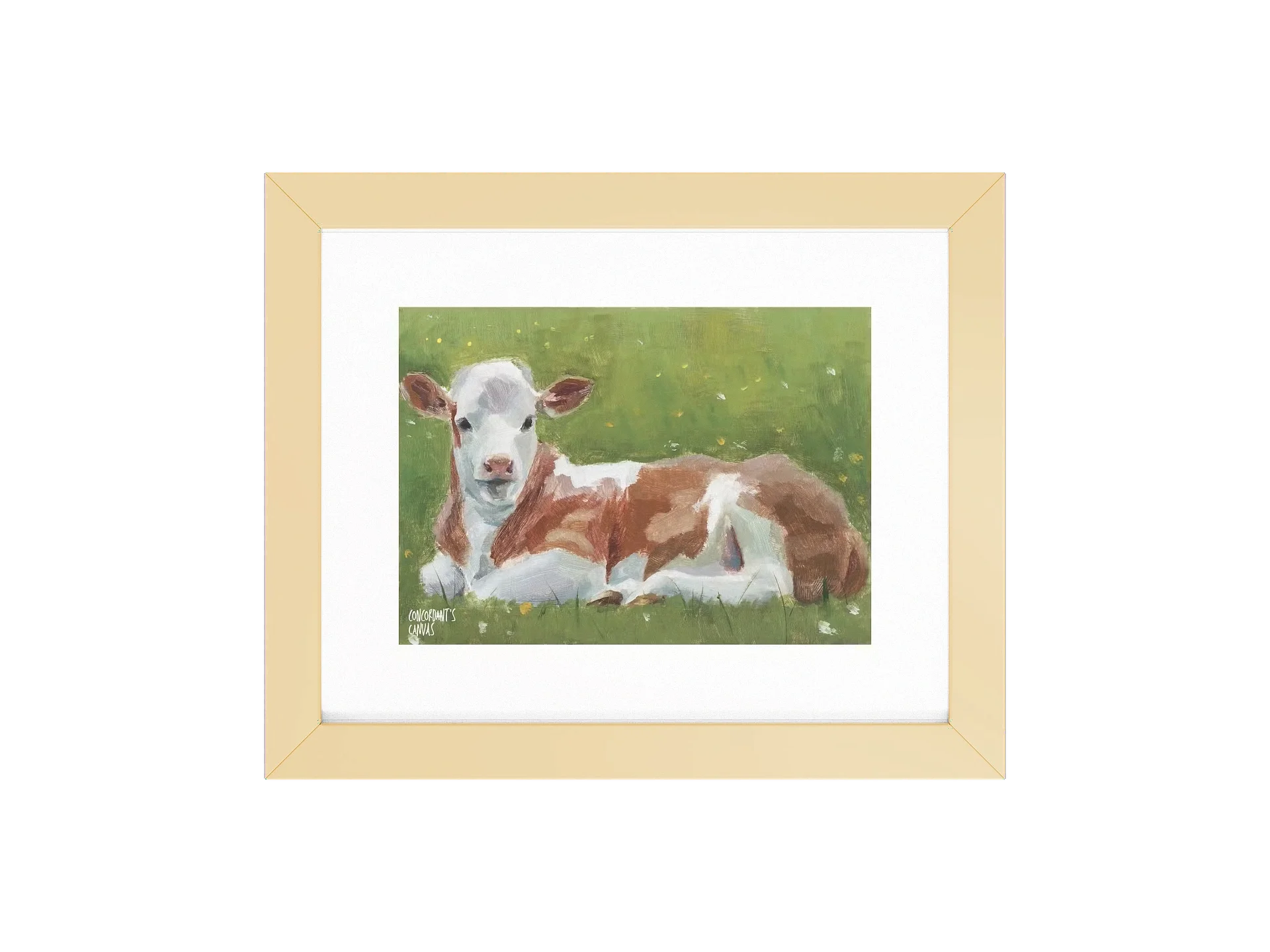 Framed Lavender the Calf - Painted Live 12/08/2025 product image (1)