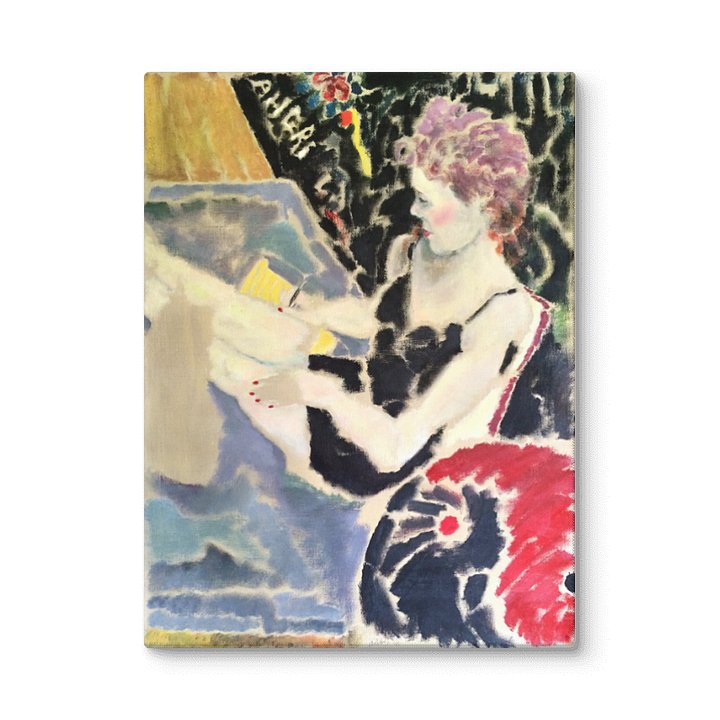 Woman Writing (1988) on canvas (30" x 40") product image (2)