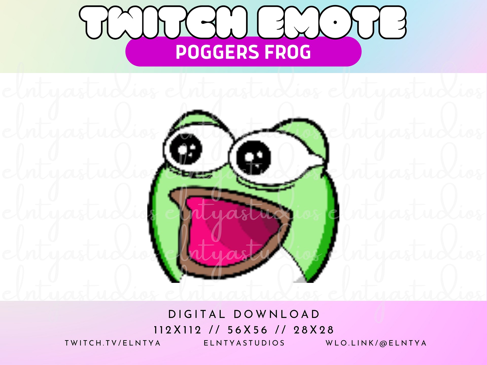 Poggers by El Kawaii Frog Emote product image (1)