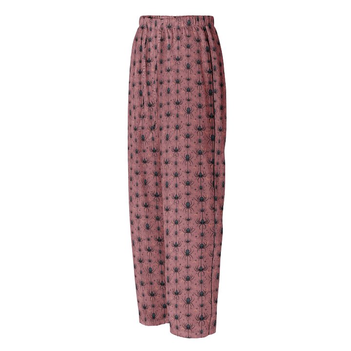 Spooky Spiders Halloween Pajama Pants in Dusty Pink product image (1)