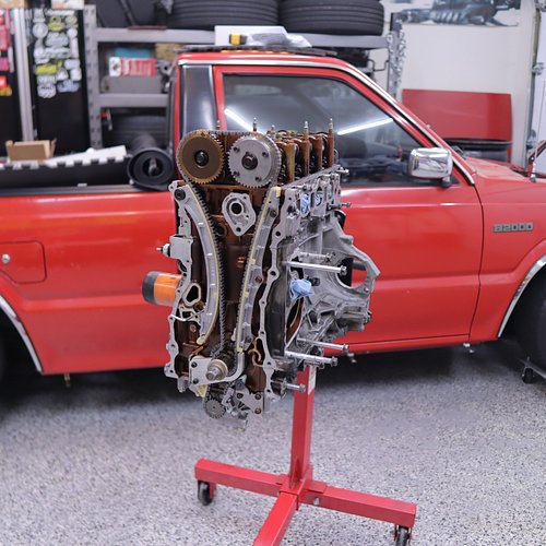I forgot to take a pic when it was all cleaned before I put the timing cover so don’t mind the dirty block lol new video is l...