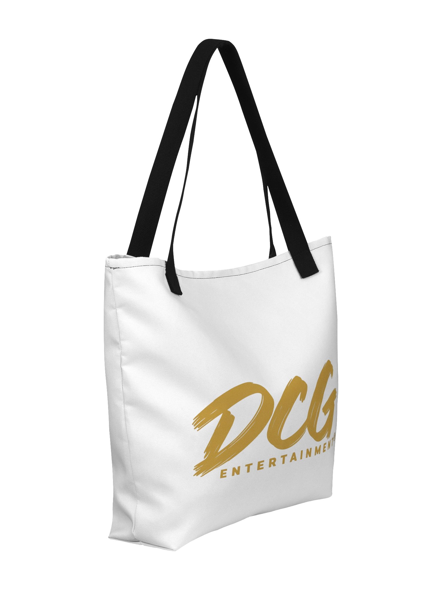 DCG Signature Large Tote Bag with Pocket – Gold Logo on White product image (3)