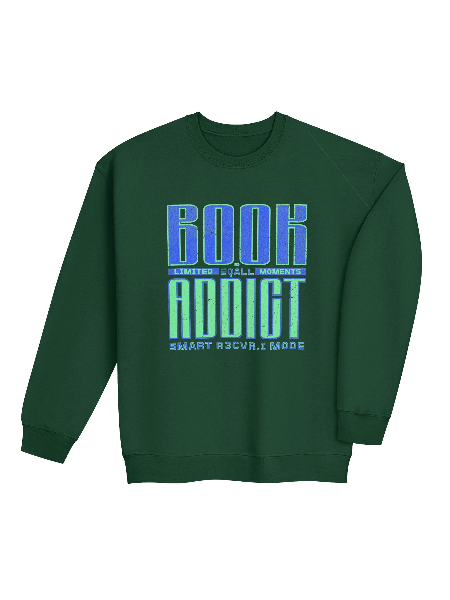 BOOK Addict Moments Gildan Sweatshirt_R3CVR.i mode by EQALL® Essentials_Blue / Turquoise product image (12)