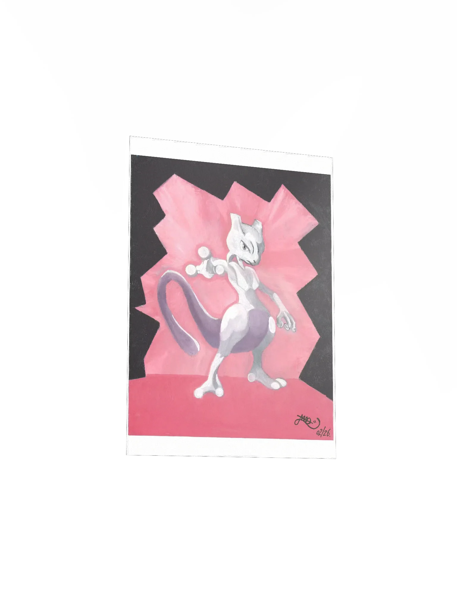 Mewtwo Oil Painting Matte Poster Prints product image (3)