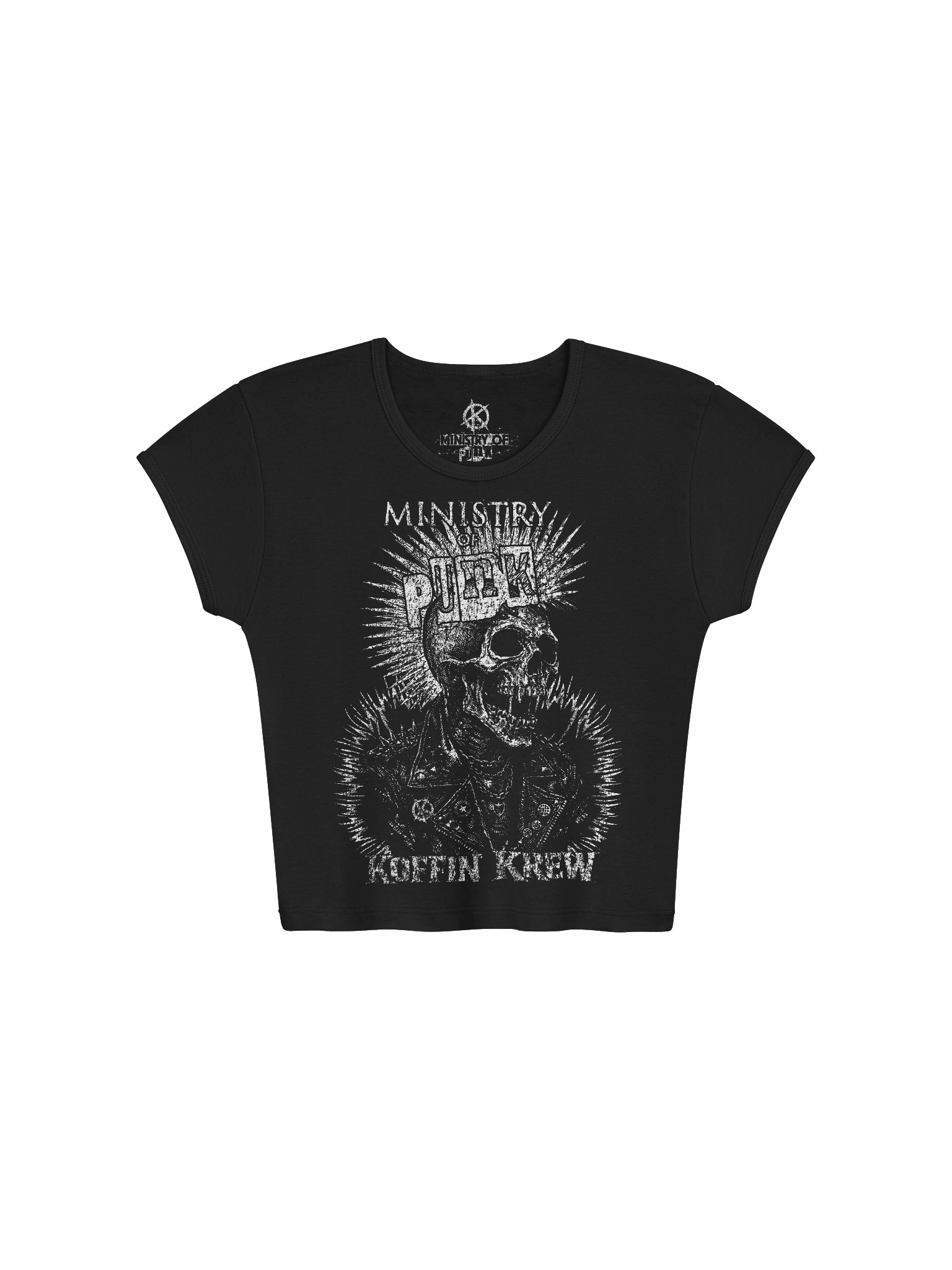 Punk Rotten Womens Ribbed Baby Tee Crop Top product image (1)