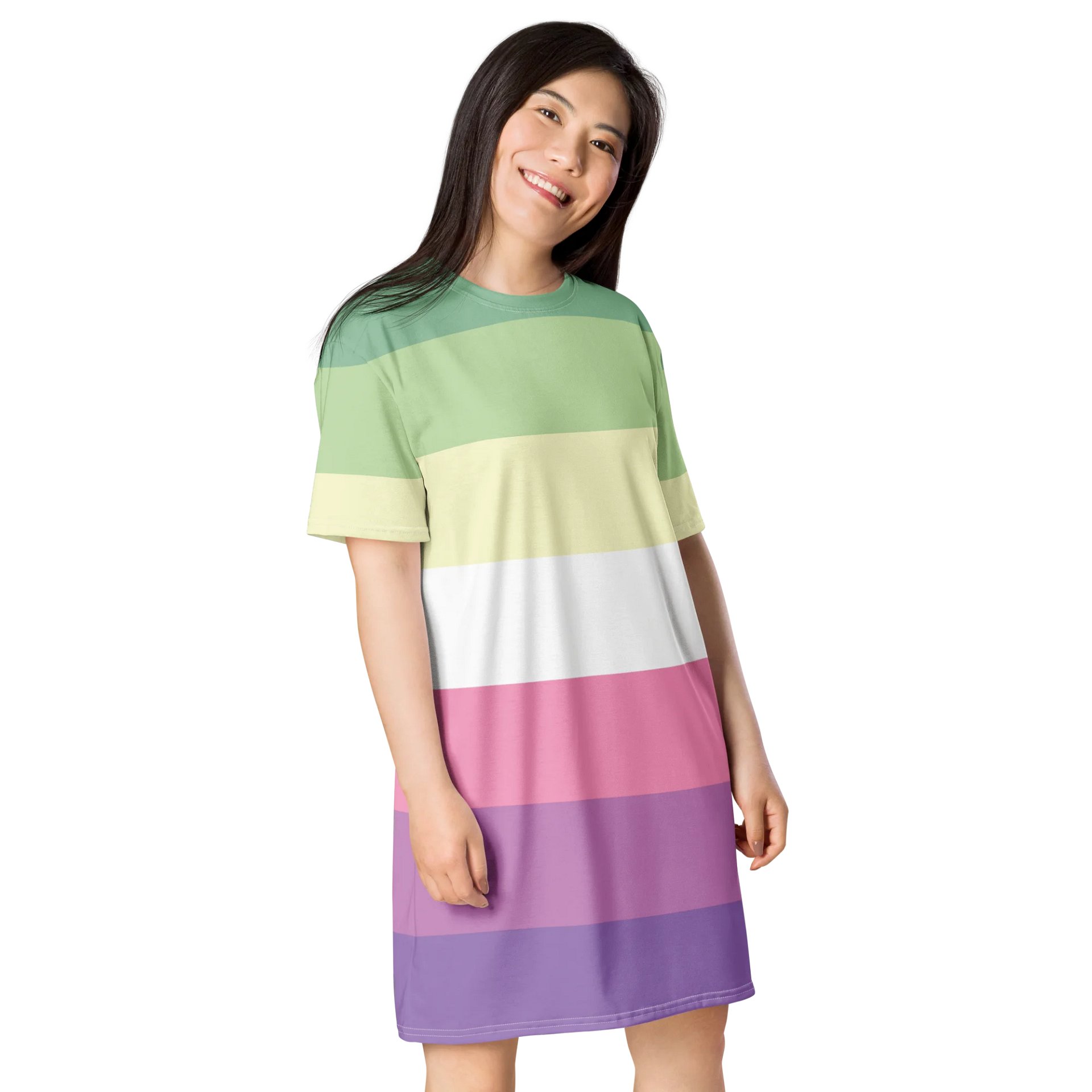 Genderfae Pride Flag T-shirt Dress product image (4)