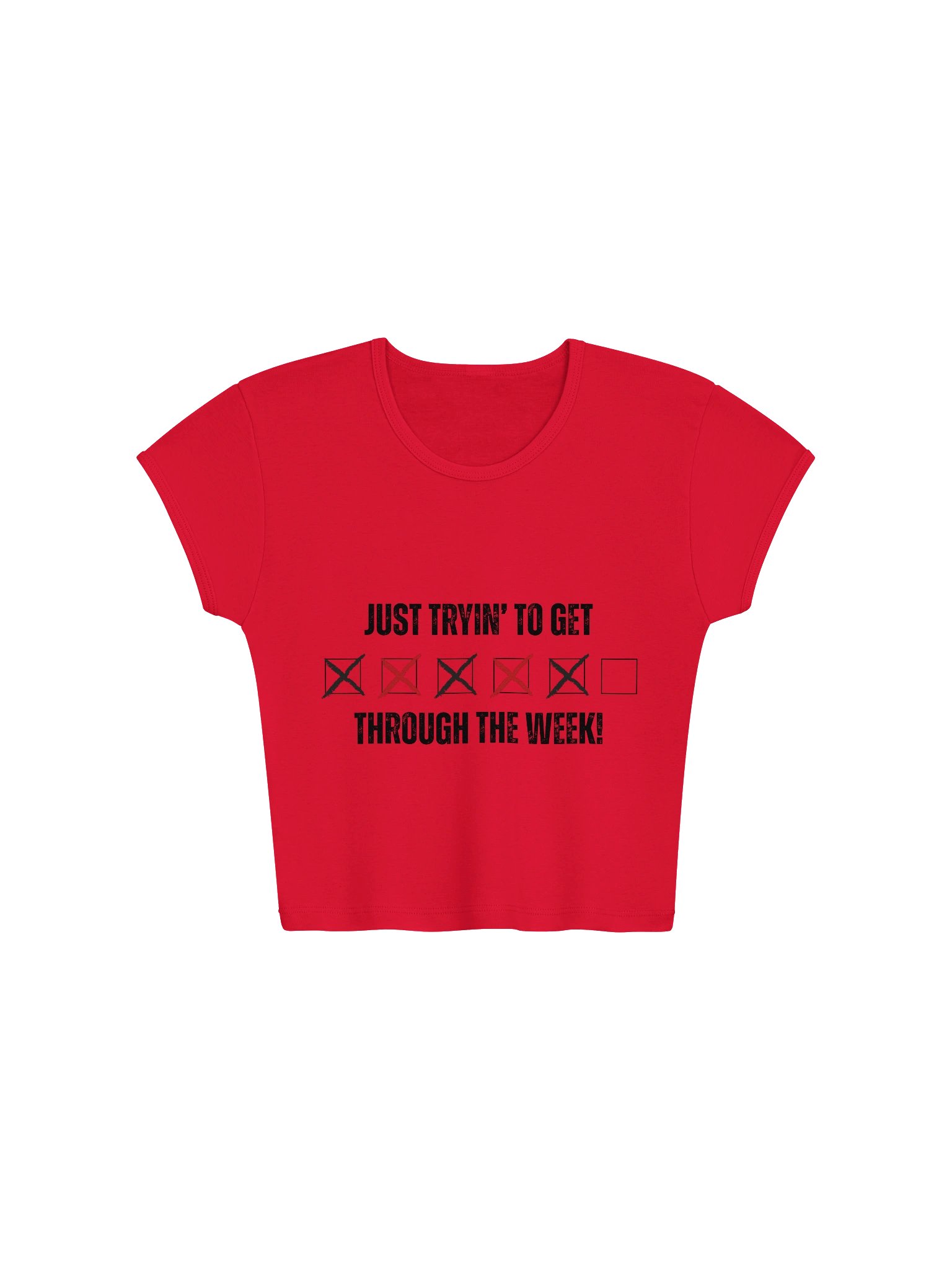 "Just Tryin' To Get Through" Crop T-shirt V2 product image (1)