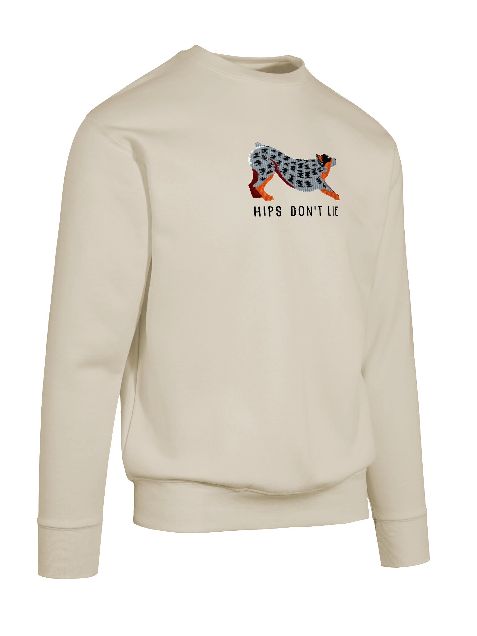 Hips Don't Lie Sweatshirt (Embroidered) of an Australian Cattle Dog(Blue Heeler) product image (80)