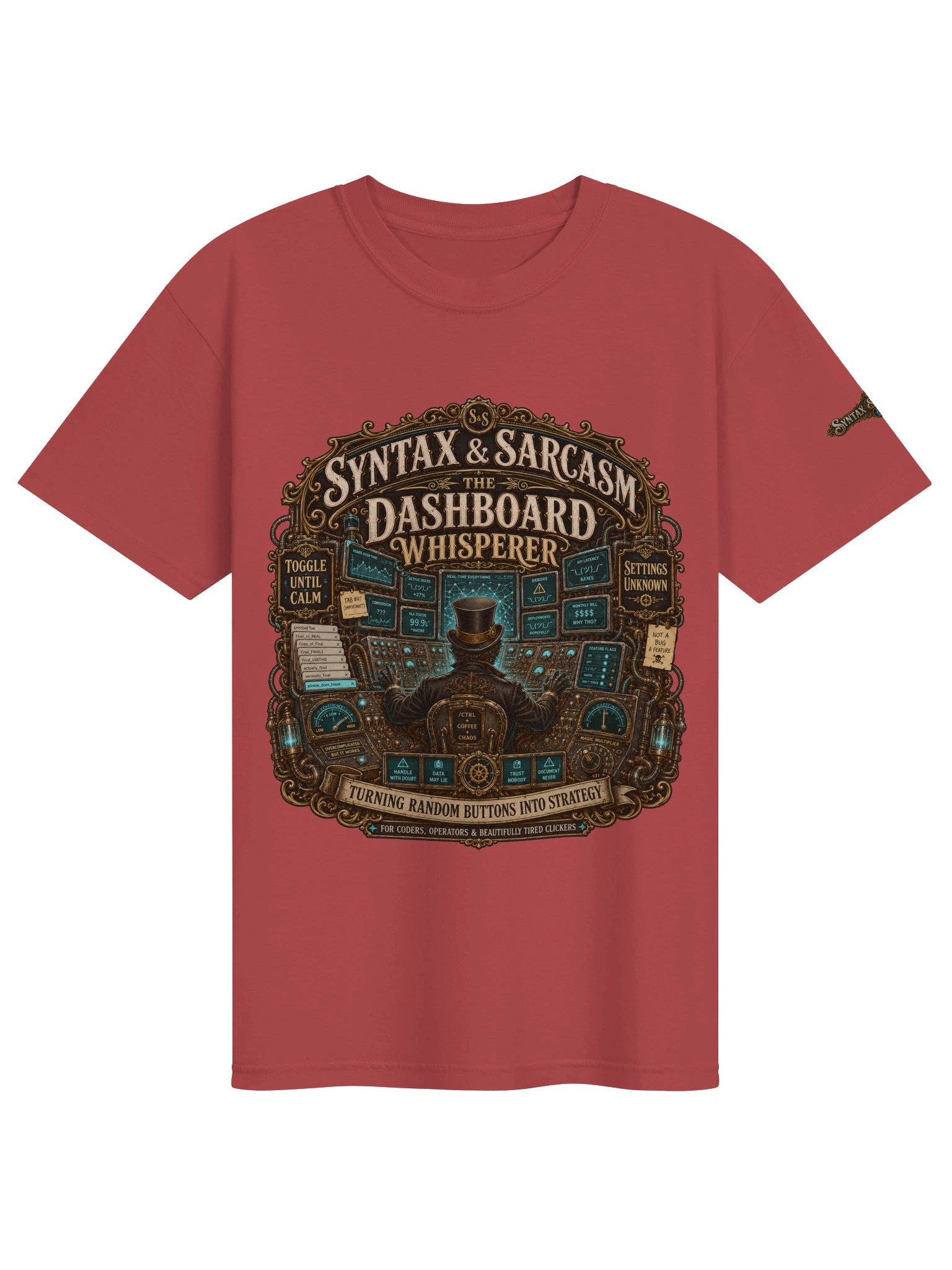 Syntax & Sarcasm Dashboard Whisperer Heavyweight Premium T-Shirt product image (59)