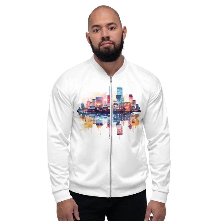 Skyline Reflections Custom Bomber Jacket product image (1)