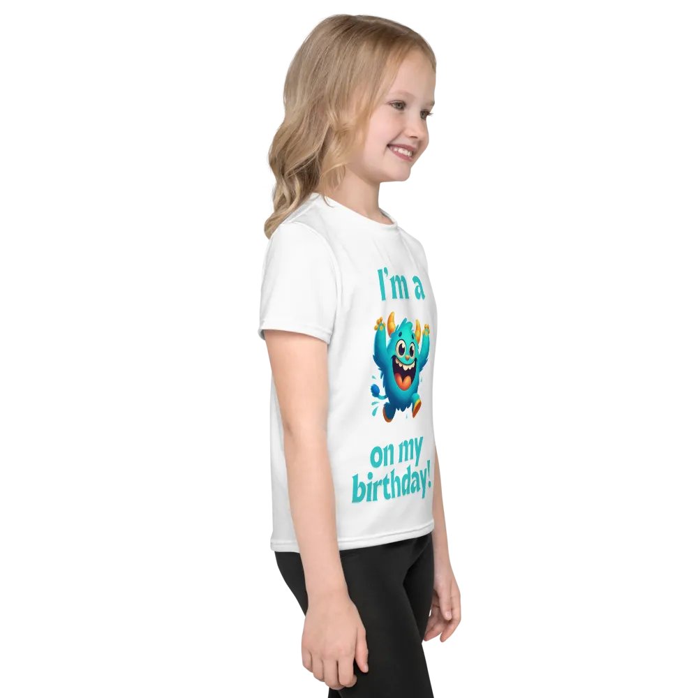 Joyful Birthday Monster Kids T-Shirt product image (4)