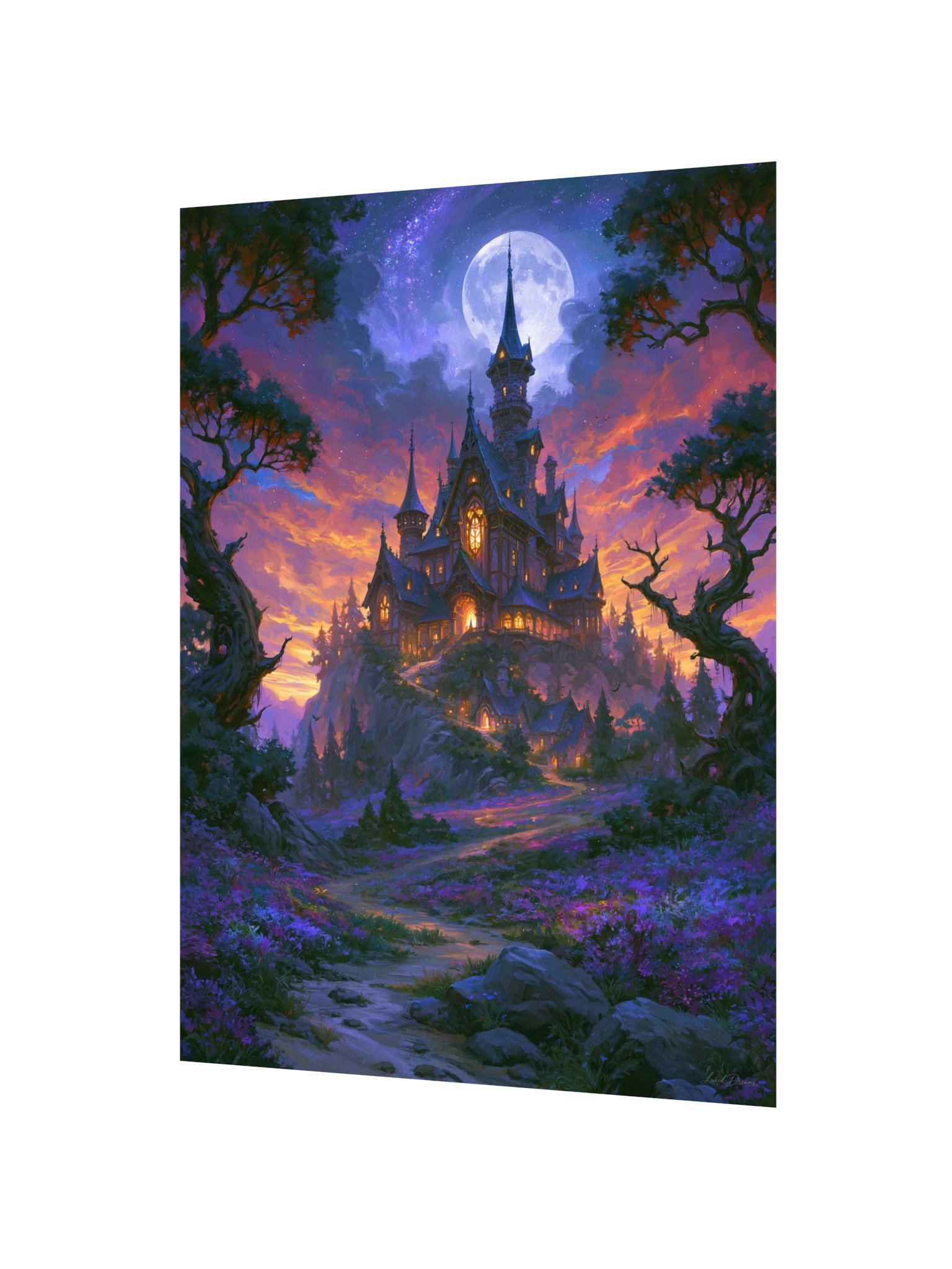 Moonlit Gothic Manor Art Print — The Moonlit Manor product image (6)