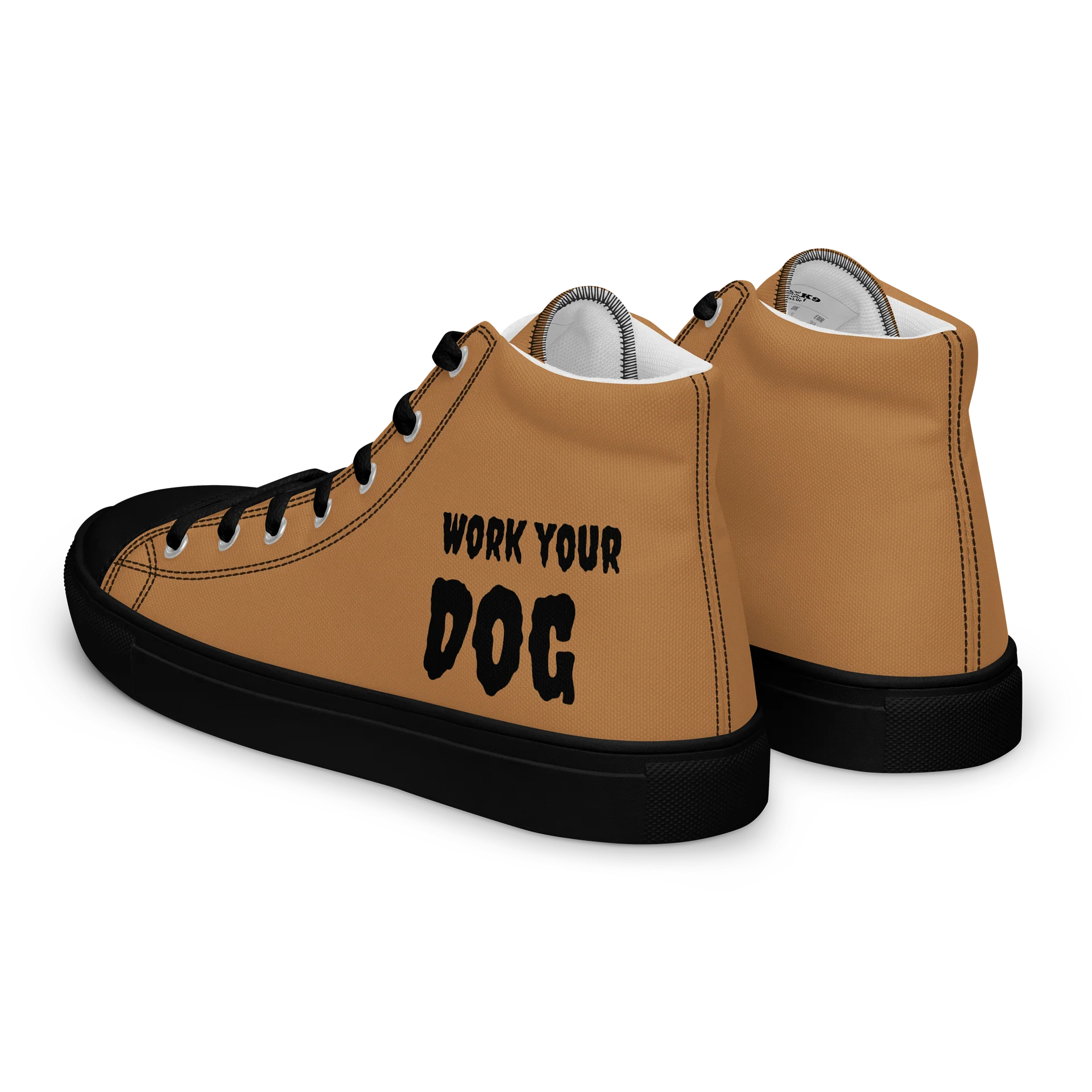 WORK YOUR DOG — Retro Graphic Women's High-Top Sneakers product image (5)