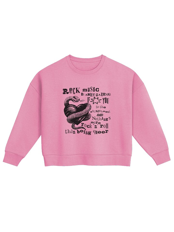 Rock Music is Queer [Fitted Crew Neck Sweatshirt] product image (3)