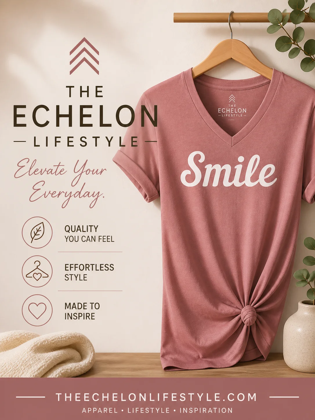 Smile Women’s V-Neck – Soft Comfort. Bold Energy. product image (1)