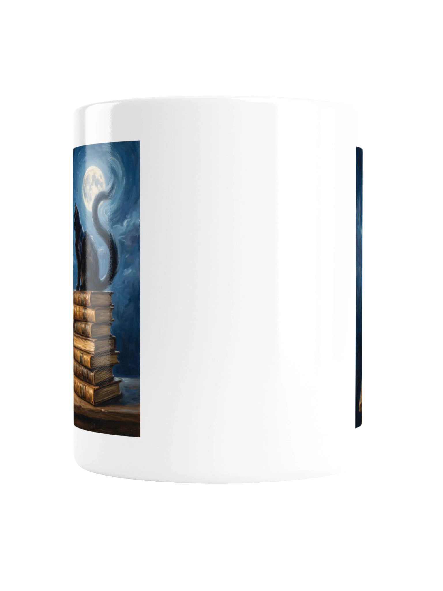 Moonlit Library Cat Mug product image (2)