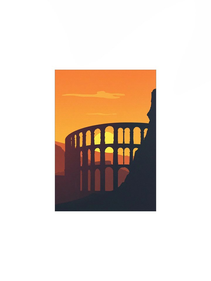 Acueducto de Segovia: Minimalist Series | Ilustración Geométrica Moderna product image (2)